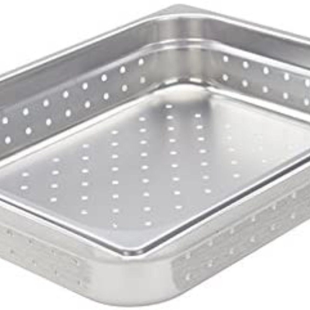 Winco SPJH-202PF Half Size Stainless Steel Perforated Steam Pan 2-1/2" Deep